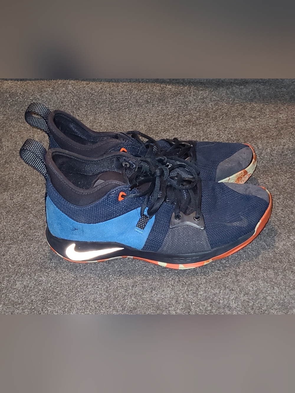 Nike Paul George 2 OKC Men's Basketball Shoes Blue, Size 10.5 AJ2039-400